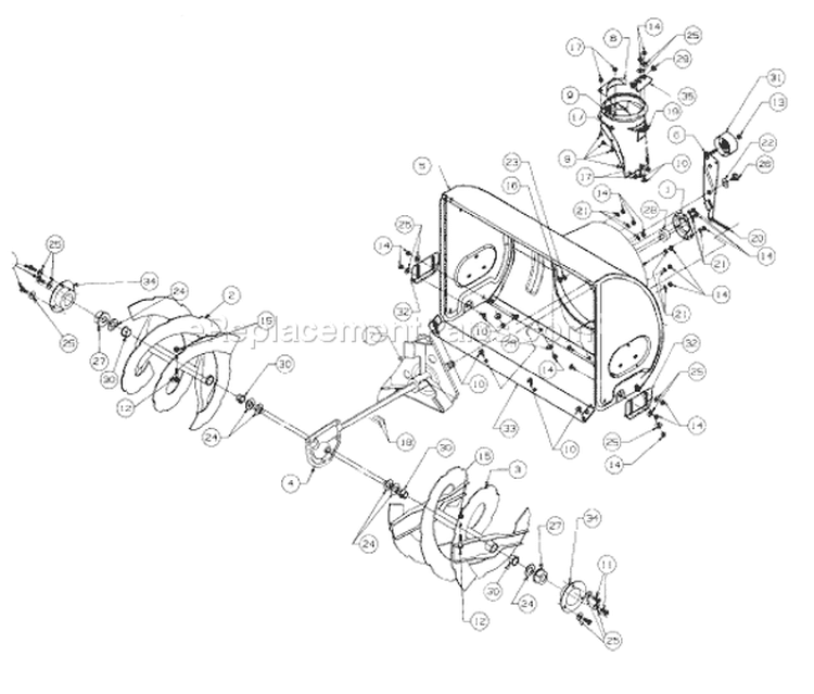 Page D Diagram and Parts List for 31AE6B3H401 1998 Yard Man Snow Blower